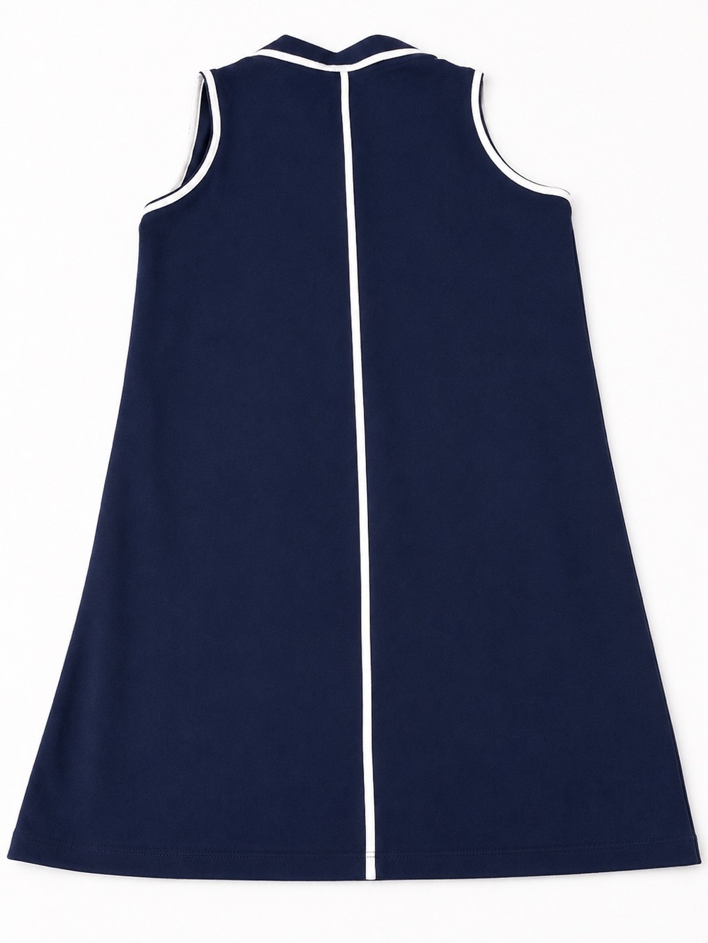 NWT SPANX AirPiqué Sleeveless Polo Dress Timeless Navy Large Pockets Golf Tennis - Picture 4 of 9